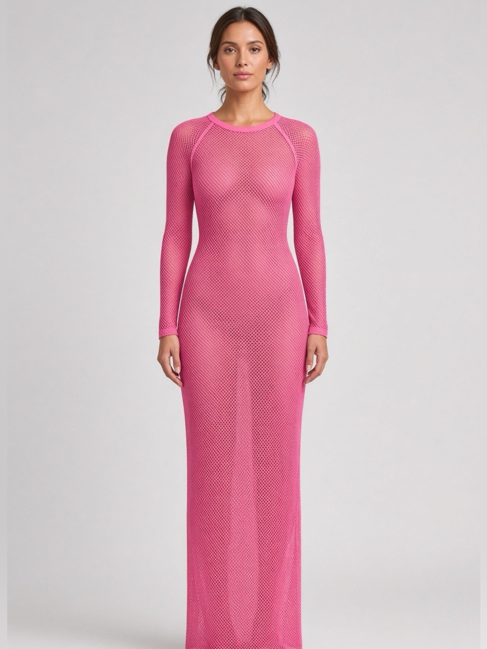 💖 RARE SKIMS Recycled Swim Cut Out Long Sleeve Dress | Taffy | M/XL | NWT